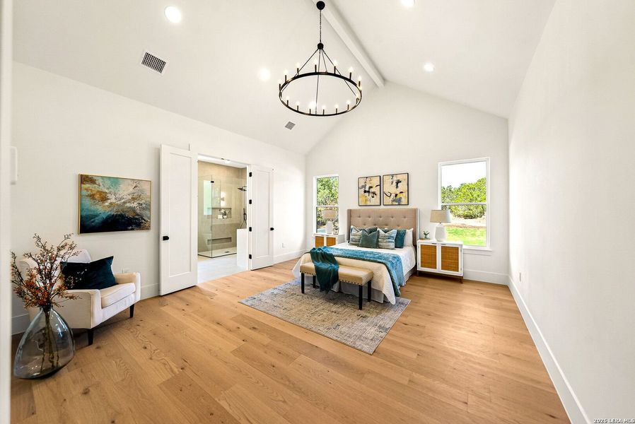 Furnished interior view inside a new home in , Boerne (Image 40).