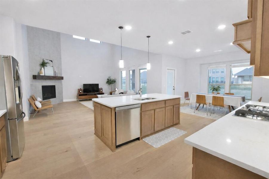 Furnished interior view inside a new home in Abe's Landing, Granbury (Image 12).
