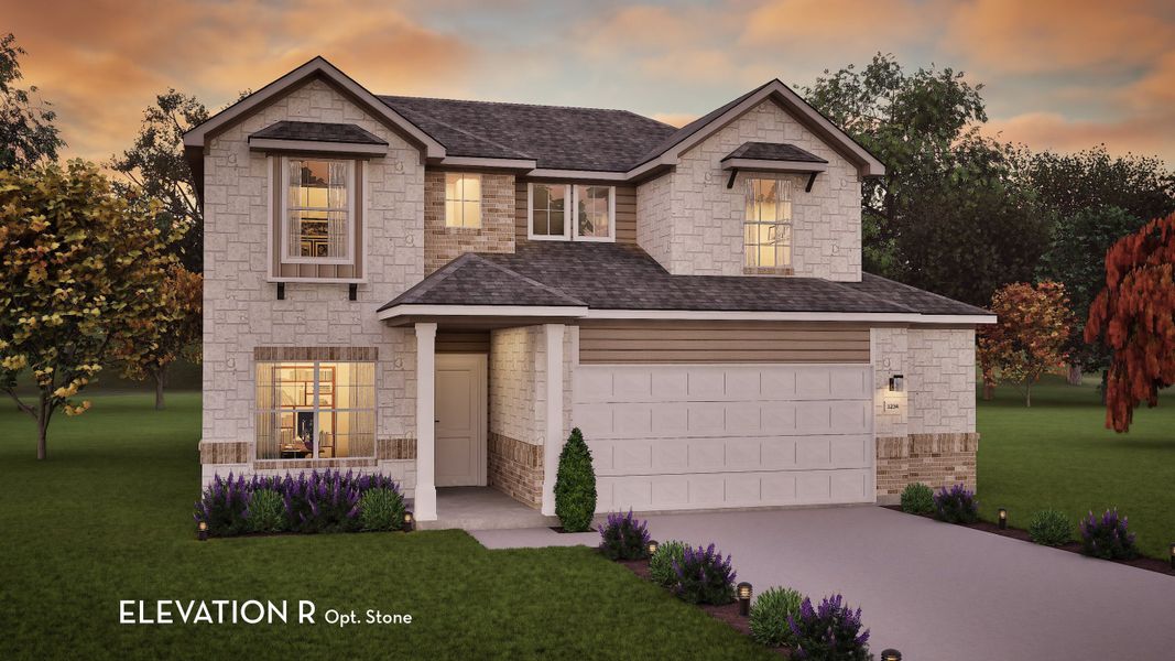 Representative exterior photo of a completed home built from the Blanco by CastleRock Communities in Sagebrook, Argyle, TX (Image 10).