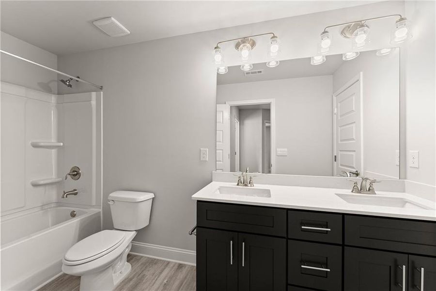 Furnished interior view inside a new home in Habersham Meadows, Demorest (Image 11).