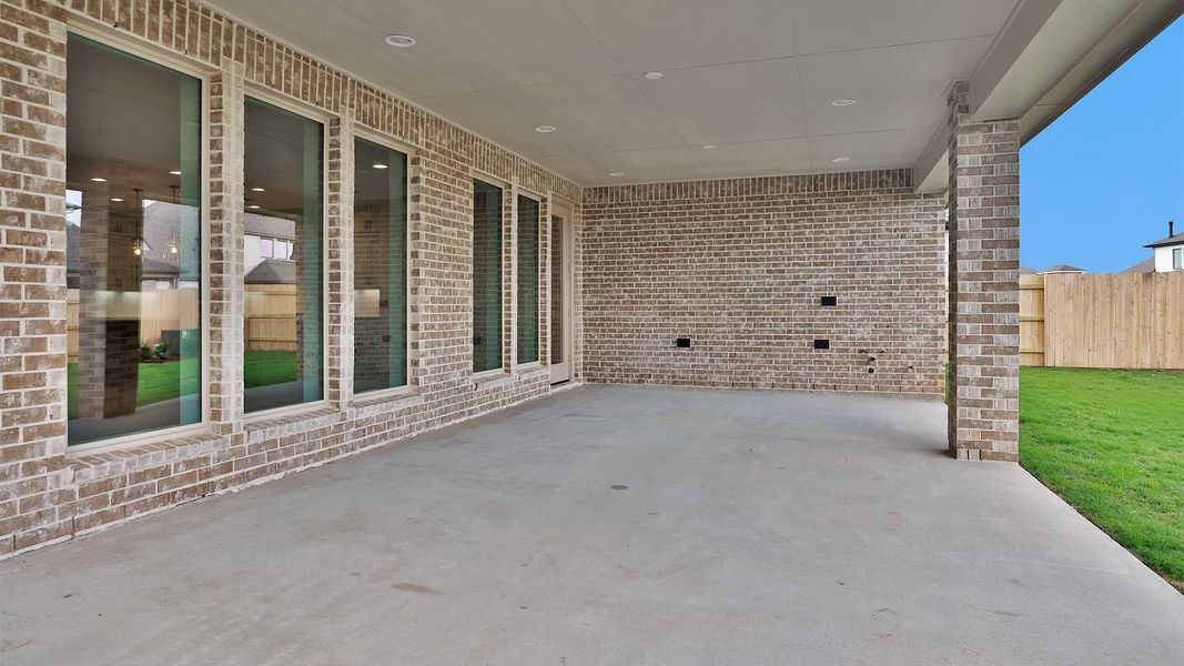 Exterior details and patio area of a home in Elyson, Katy (Image 3). Exterior details and patio area of a home in Elyson, Katy (Image 3).