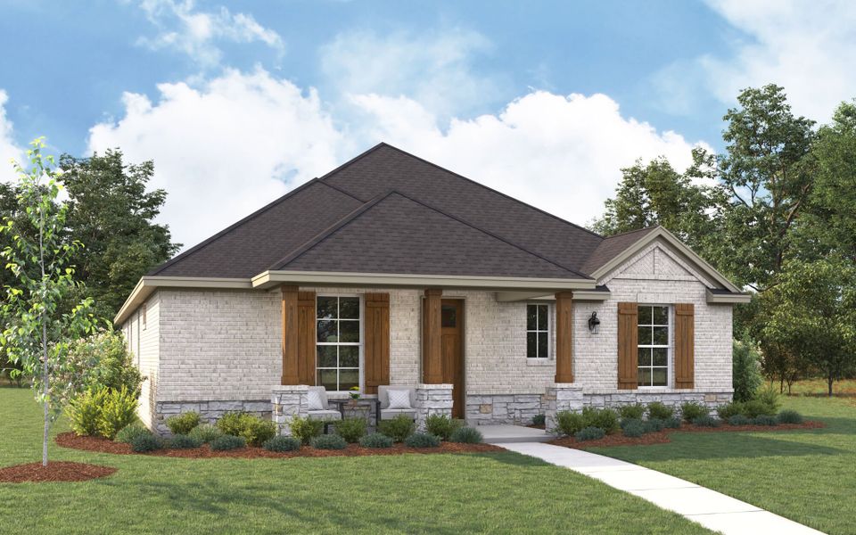 The Conroe - Hill Country with Stone Elevation The Conroe - Hill Country with Stone Elevation