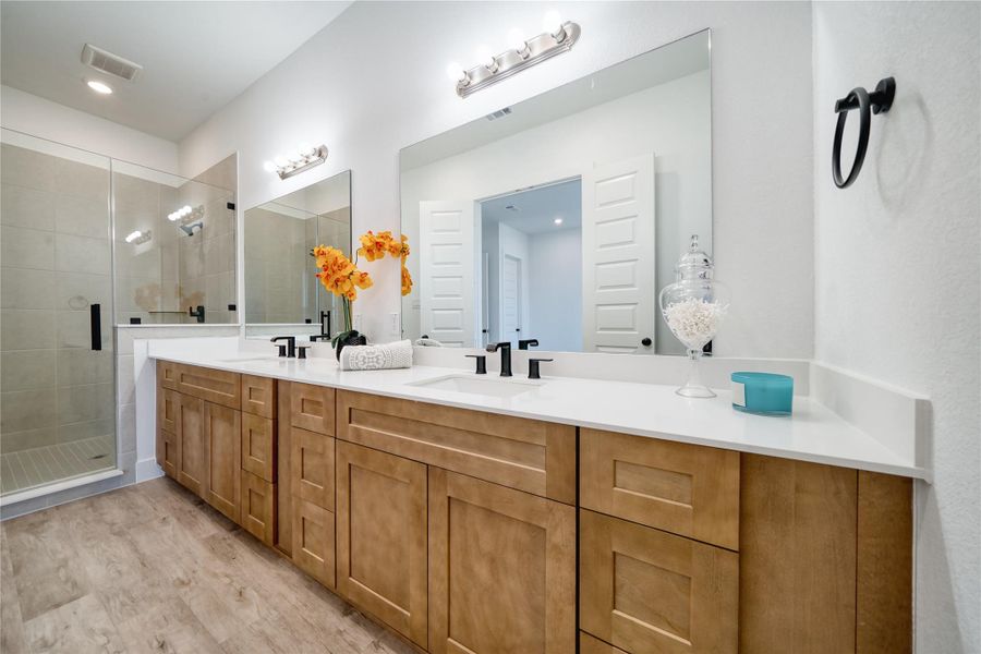 Soft closing wood cabinetry.