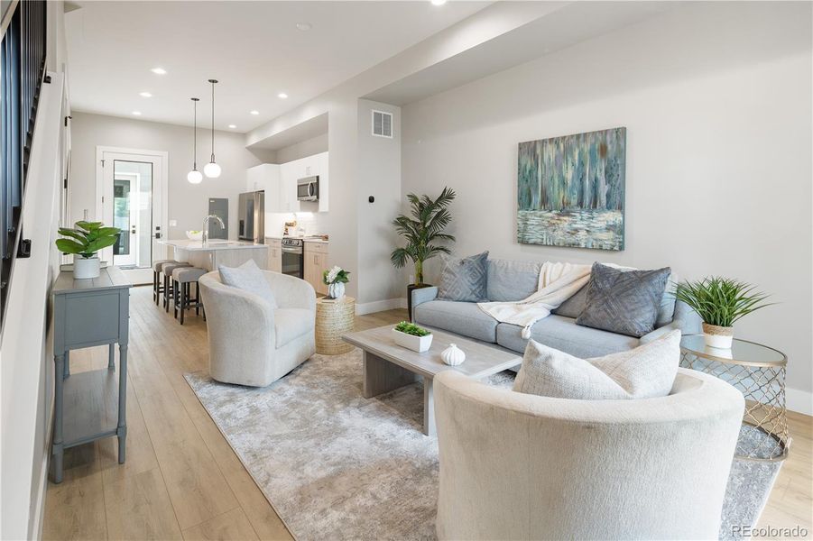 Furnished interior view inside a new home in , Denver (Image 10).