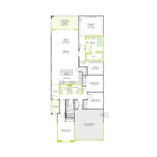 2D floor plan layout of this home in Terraza, San Tan Valley, AZ (Image 3). 2D floor plan layout of this home in Terraza, San Tan Valley, AZ (Image 3).