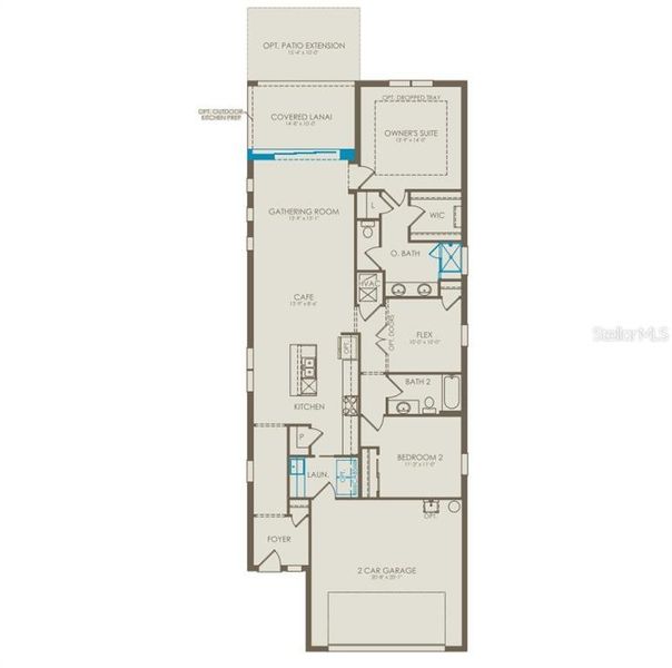 2D floor plan layout of this home in Del Webb at Viera, Melbourne, FL (Image 2). 2D floor plan layout of this home in Del Webb at Viera, Melbourne, FL (Image 2).