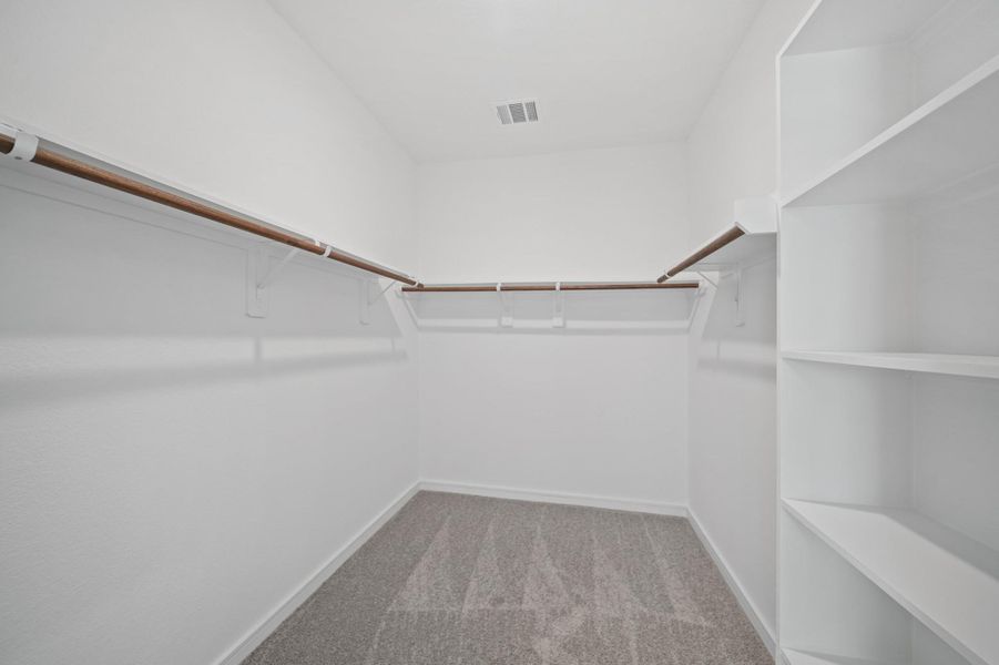 Primary walk-in closet (*Photo not of actual home and used for illustration purposes only.)