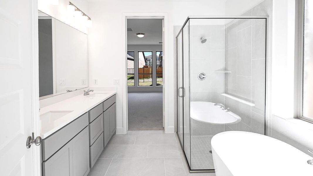 Furnished interior view inside a new home in 6 Creeks, Kyle (Image 10).