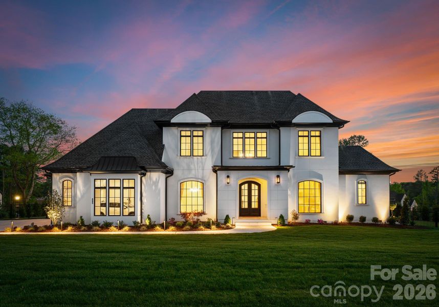 Front exterior of a new home in , Weddington, NC, highlighting curb appeal (Image 2). Front exterior of a new home in , Weddington, NC, highlighting curb appeal (Image 2).