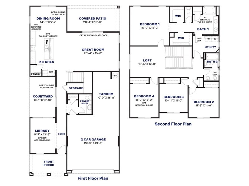 2D floor plan layout of this home in Apache Farms, Buckeye, AZ (Image 2).