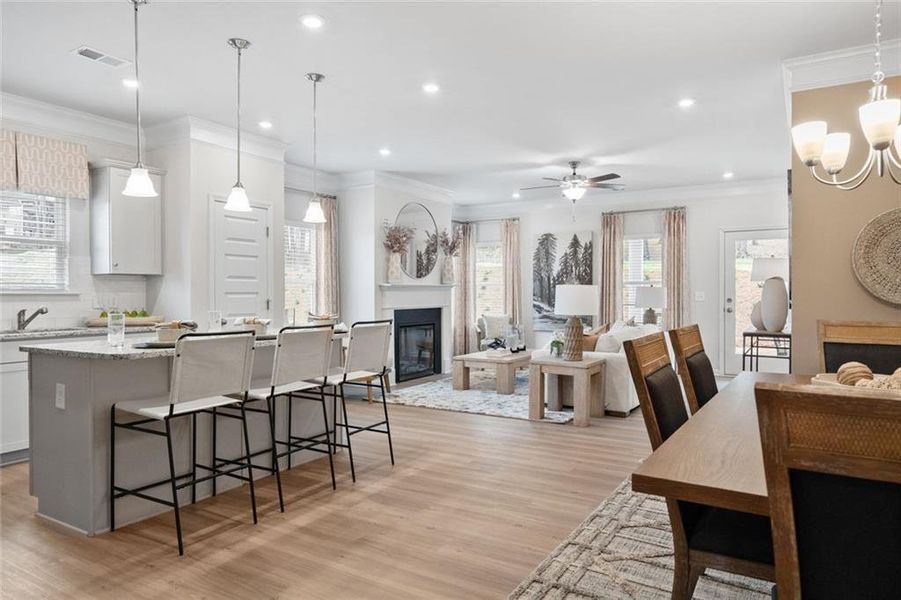 Furnished interior view inside a new home in Summerfield Place, Carrollton (Image 14).