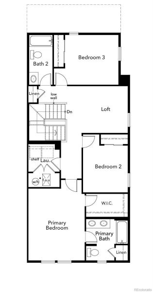 2D floor plan layout of this home in Turnberry Villas, Commerce City, CO (Image 5).