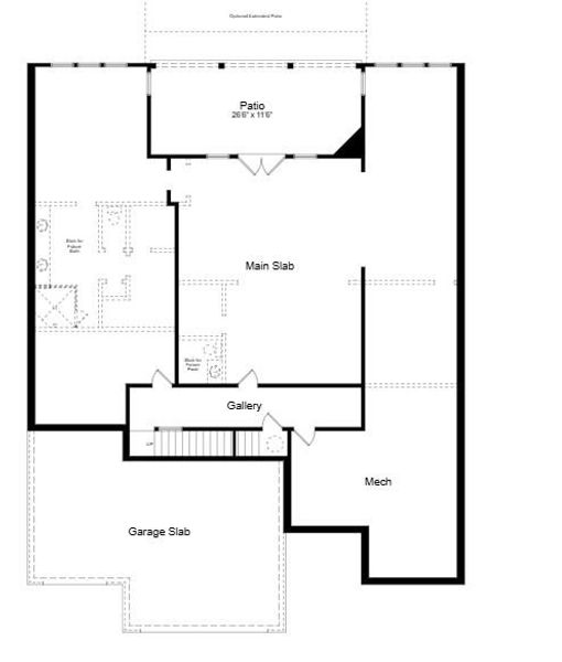 2D floor plan layout of this home in Cresswind Georgia at Twin Lakes, Hoschton, GA (Image 3).