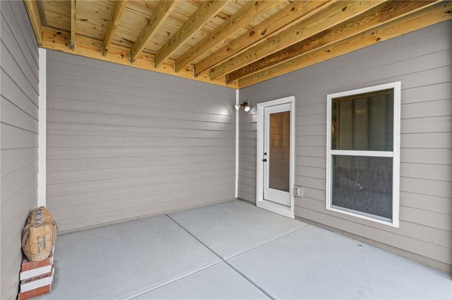 Exterior details and patio area of a home in The Reserve At Liberty Park, Braselton (Image 25).