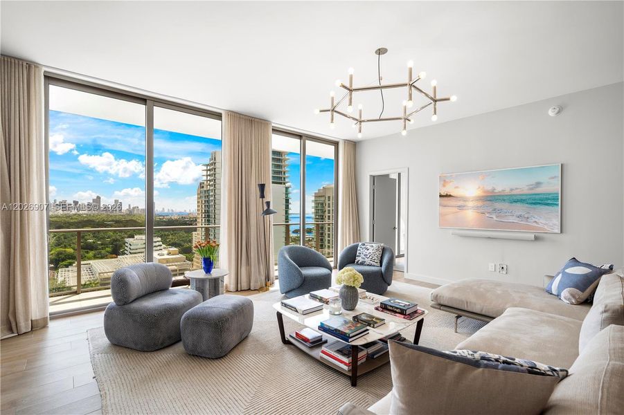 Furnished interior view inside a new home in , Miami (Image 7).