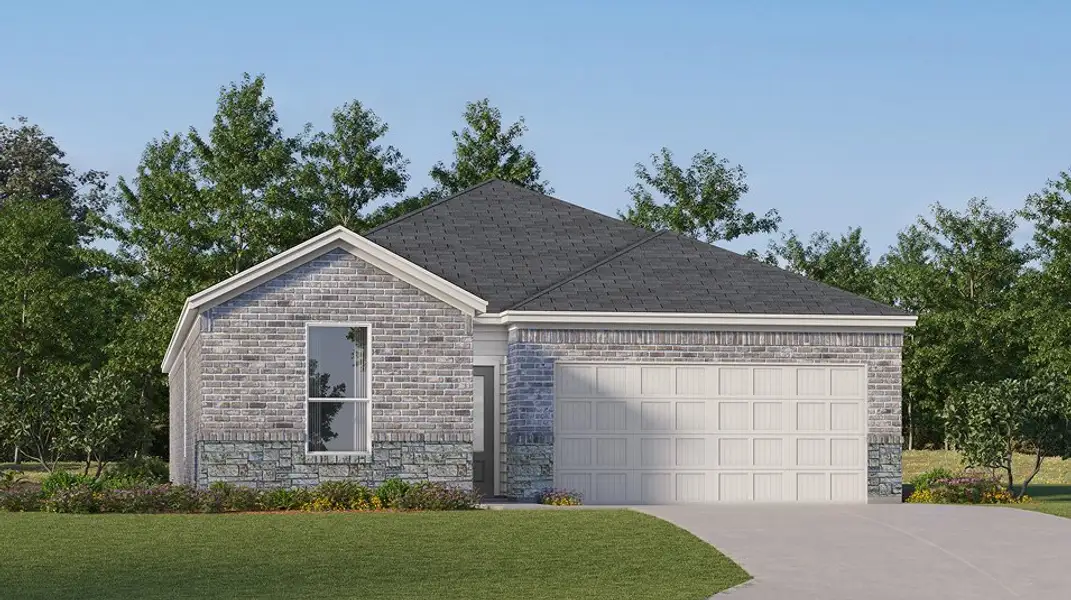 Front exterior of a new home in Northpointe, Fort Worth, TX, highlighting curb appeal (Image 1). Front exterior of a new home in Northpointe, Fort Worth, TX, highlighting curb appeal (Image 1).