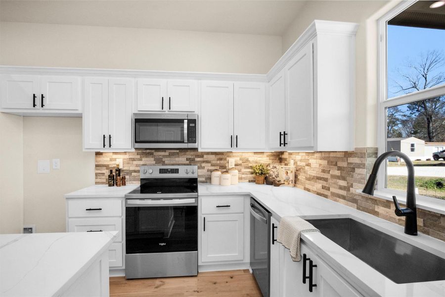 Furnished interior view inside a new home in , Point Blank (Image 3).