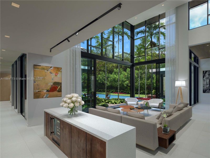 Furnished interior view inside a new home in , Miami (Image 4).