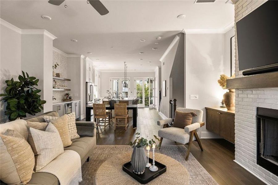 Furnished interior view inside a new home in Towns on Thompson, Alpharetta (Image 9).