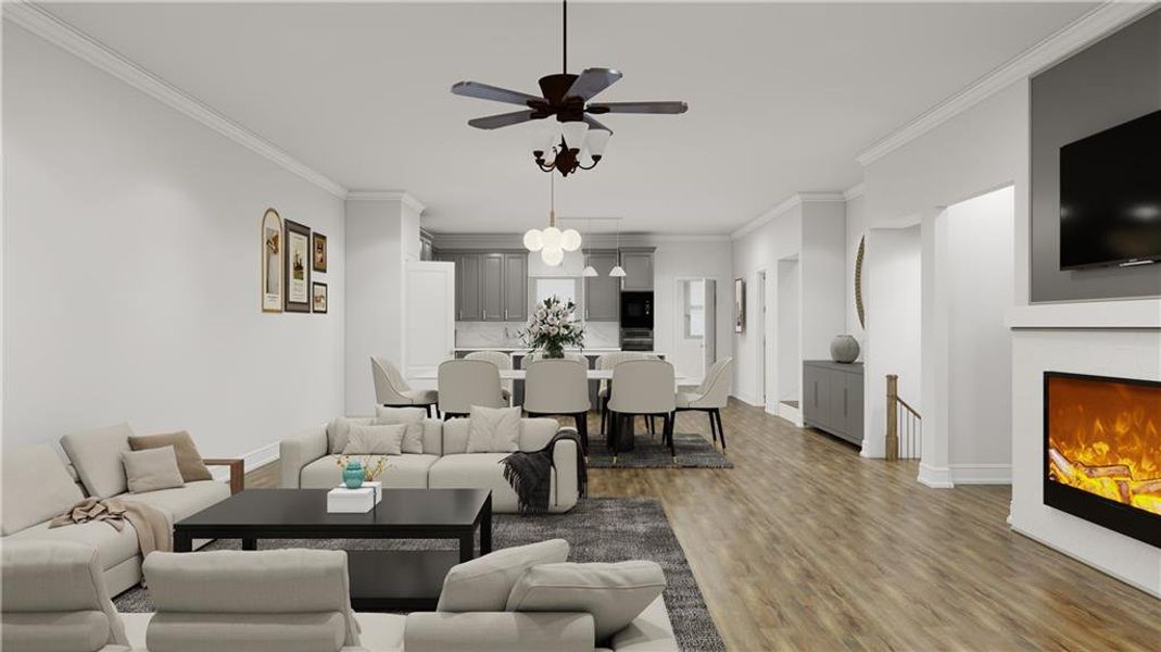 Furnished interior view inside a new home in , Cumming (Image 12).