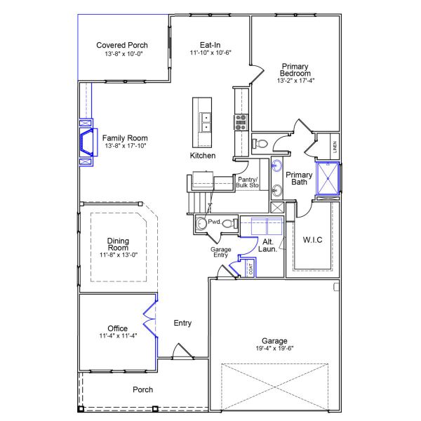 2D floor plan layout of this home in Cottages at Lake Emory, Inman, SC (Image 3). 2D floor plan layout of this home in Cottages at Lake Emory, Inman, SC (Image 3).