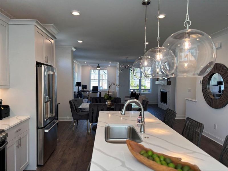 Furnished interior view inside a new home in Brackley Townhomes, Cumming (Image 81). Furnished interior view inside a new home in Brackley Townhomes, Cumming (Image 81).