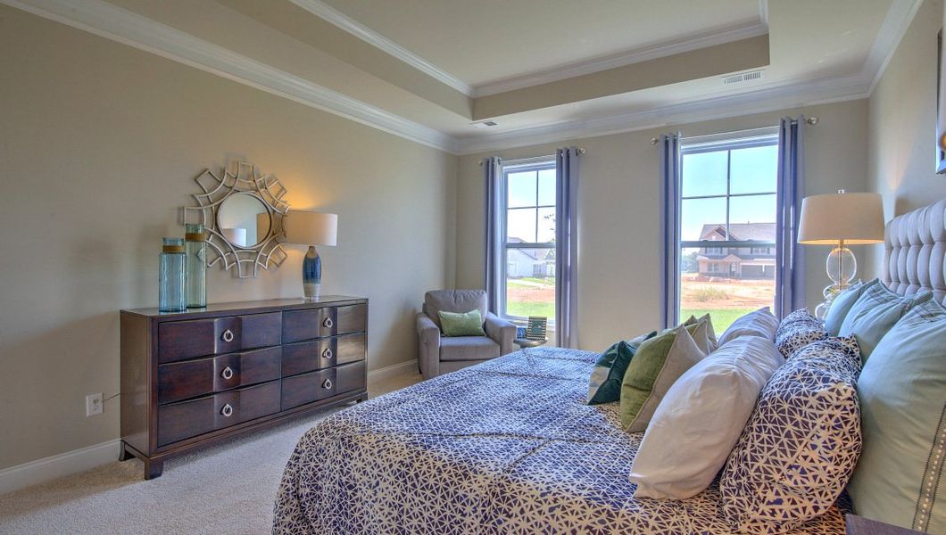 Furnished interior view inside a new home in Reserve at Tap Root Farms, Fletcher (Image 34).