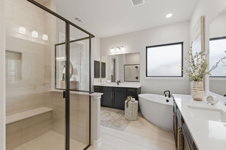 Furnished interior view inside a new home in Sunterra 45ft, Katy (Image 6).