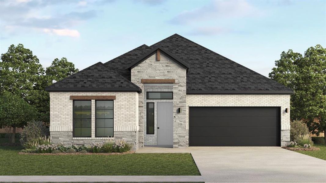 Front exterior of a new home in Clearview Ranch, Royse City, TX, highlighting curb appeal (Image 26).