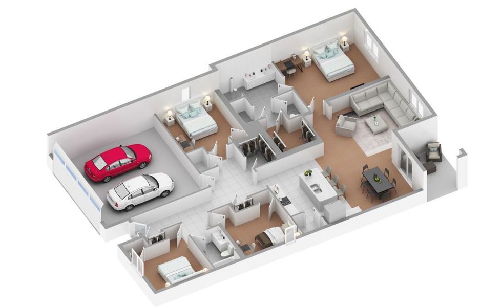 2D floor plan layout of this home in Harmony West, St. Cloud, FL (Image 5).