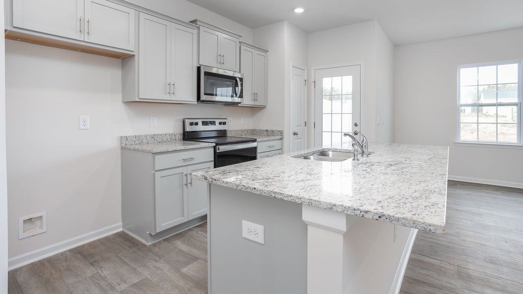 Furnished interior view inside a new home in The Gables at Edinborough Townes, Gibsonville (Image 6).