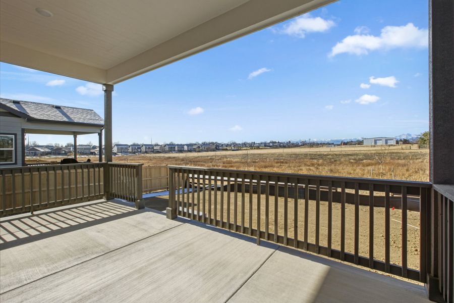 Exterior details and patio area of a home in Highlands Preserve, Mead (Image 2).