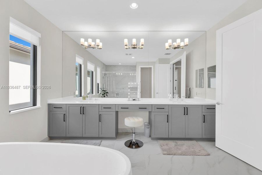 Furnished interior view inside a new home in , Boca Raton (Image 44).