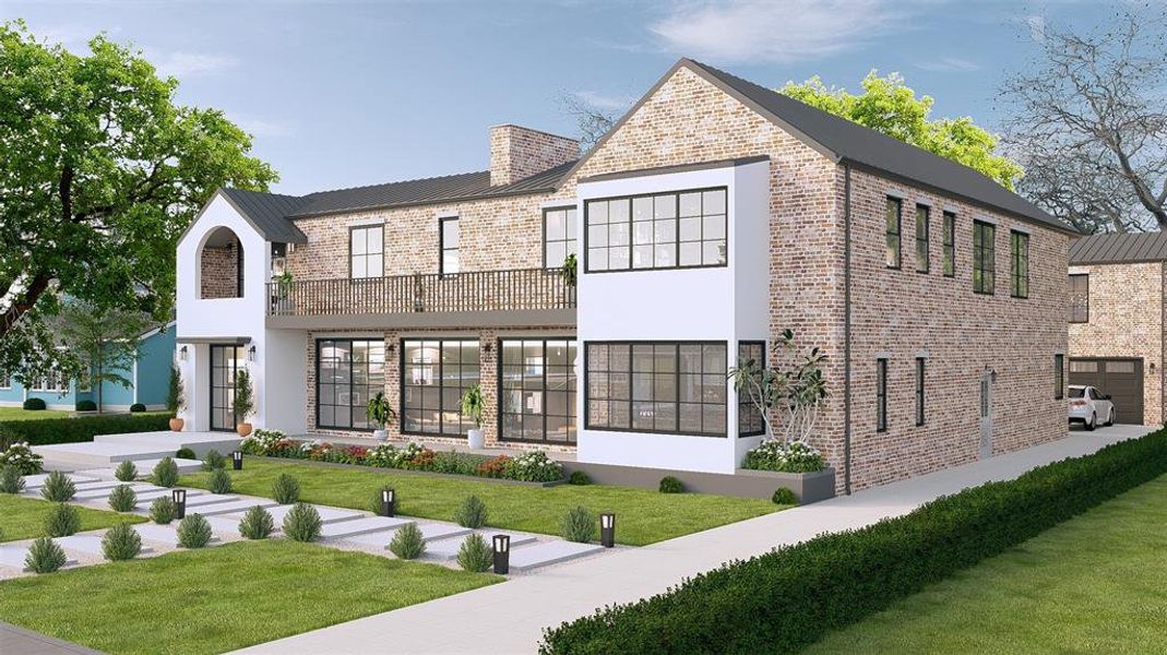 Front exterior of a new home in , Dallas, TX, highlighting curb appeal (Image 1). Front exterior of a new home in , Dallas, TX, highlighting curb appeal (Image 1).