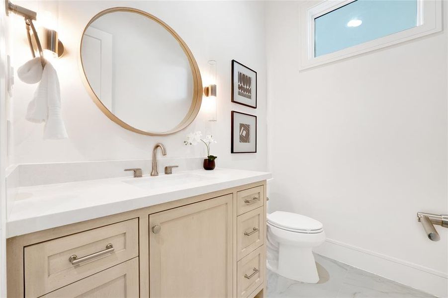 Powder room on the second floor.