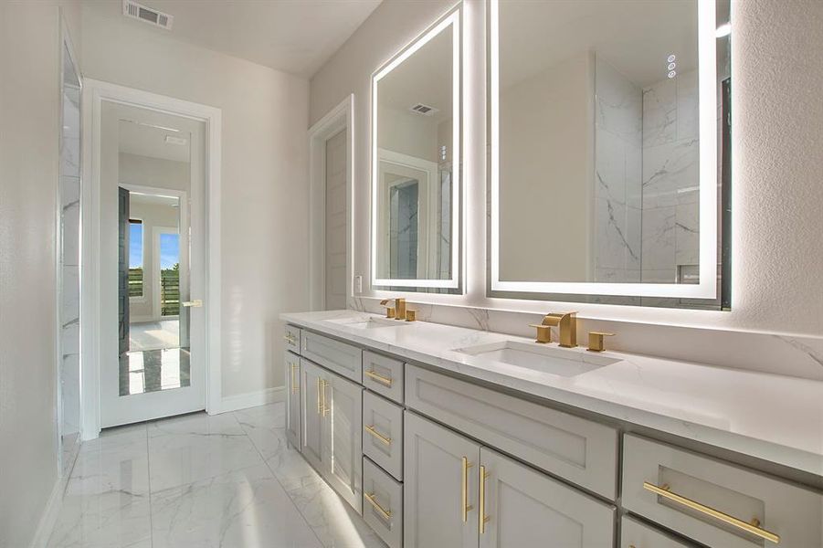 Bathroom featuring vanity