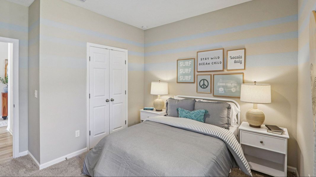Merritt Floorplan Bedroom by DRB Homes in the Panther Creek Community, Jacksonville, FL