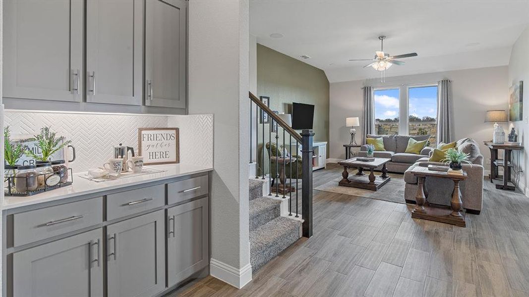 Furnished interior view inside a new home in Lakeview Pointe, Grand Prairie (Image 9).