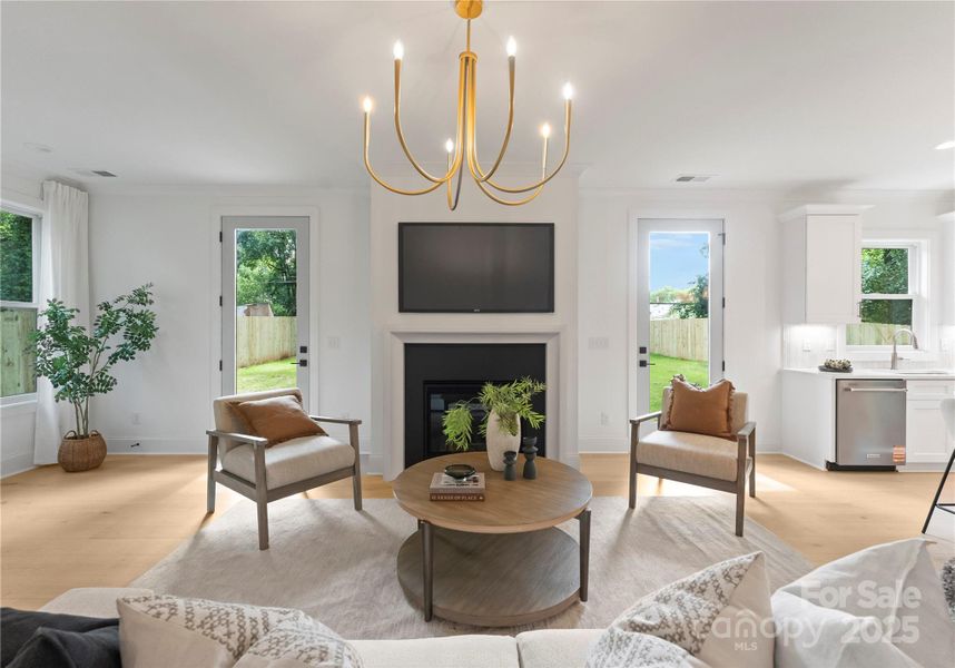 Furnished interior view inside a new home in , Charlotte (Image 3). Furnished interior view inside a new home in , Charlotte (Image 3).