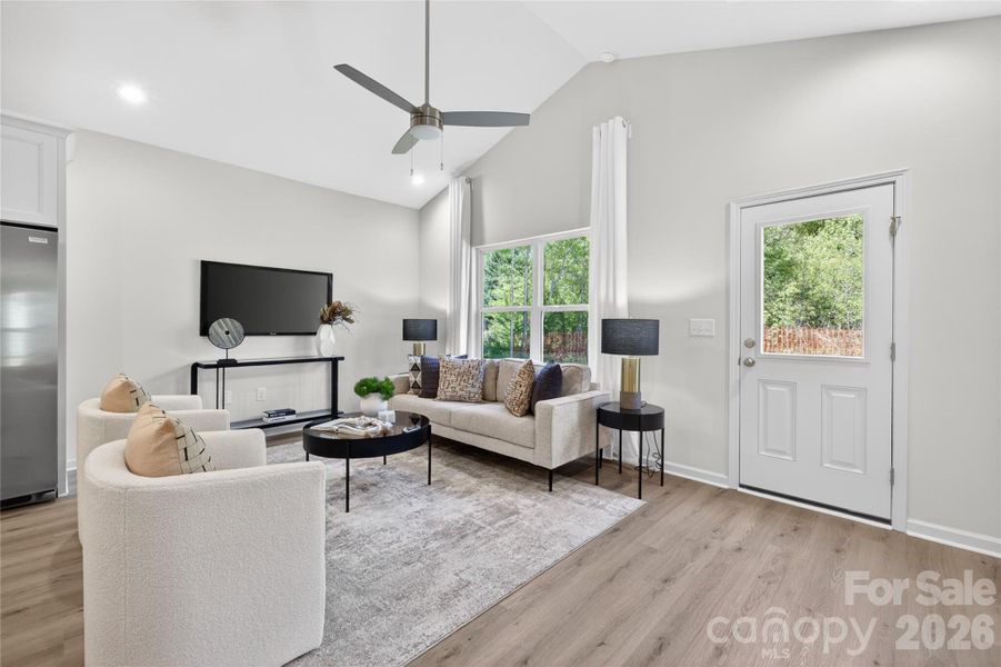 Furnished interior view inside a new home in , Charlotte (Image 10). Furnished interior view inside a new home in , Charlotte (Image 10).