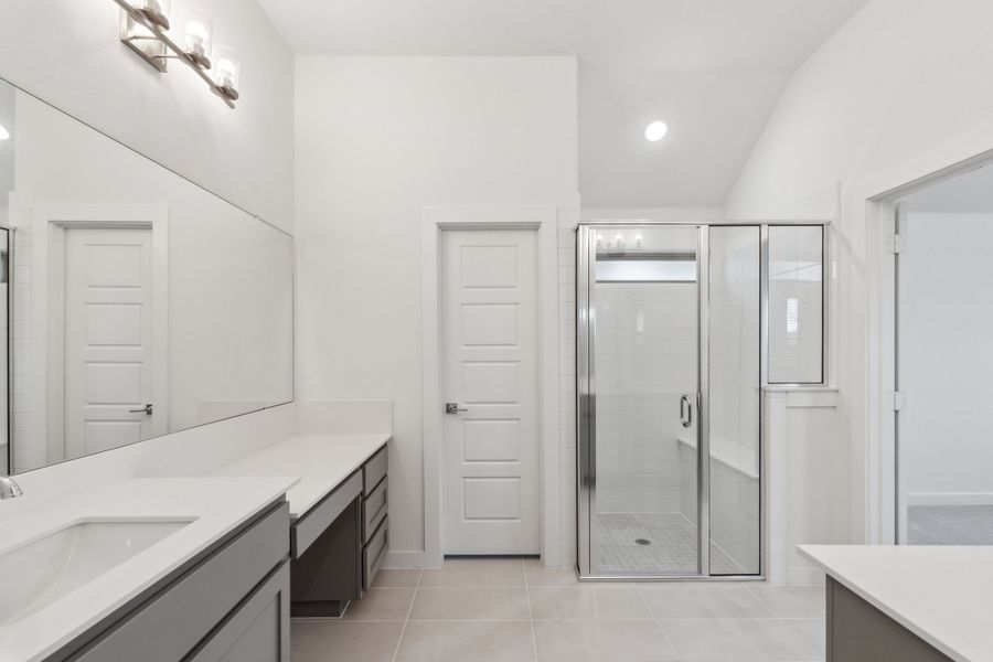 Primary Bathroom in the Gilmour II home plan by Trophy Signature Homes – REPRESENTATIVE PHOTO