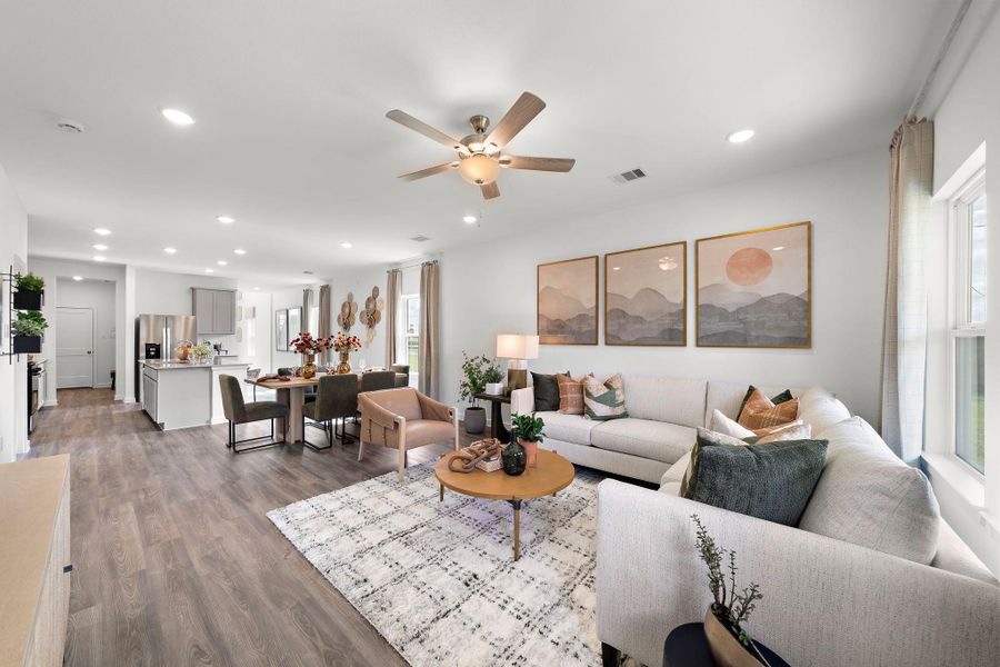 Furnished interior view inside a new home in Heights at San Gabriel, Georgetown (Image 13). Furnished interior view inside a new home in Heights at San Gabriel, Georgetown (Image 13).