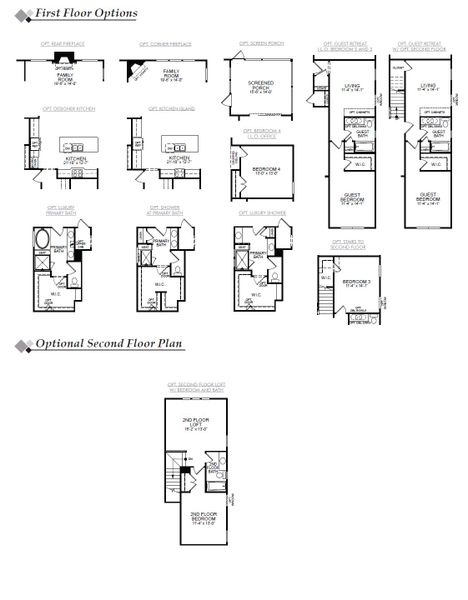 2D floor plan layout of this home in Academy Park, Beaufort, SC (Image 3).
