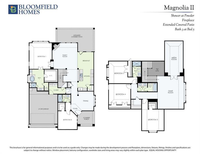 2D floor plan layout of this home in Mockingbird Heights, Midlothian, TX (Image 5).