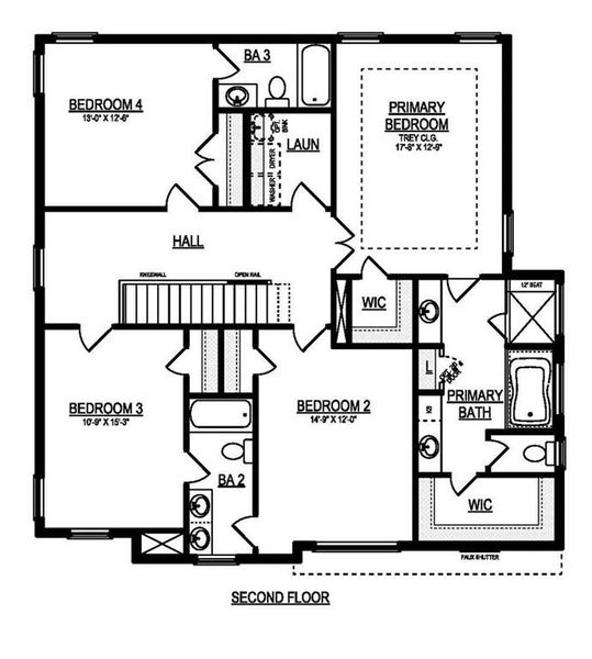 2D floor plan layout of this home in Hickory Heights, Acworth, GA (Image 4). 2D floor plan layout of this home in Hickory Heights, Acworth, GA (Image 4).
