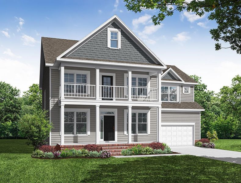 Representative exterior photo of a completed home built from the Colfax by Eastwood Homes in Hillcrest Grove, Wendell, NC (Image 7).