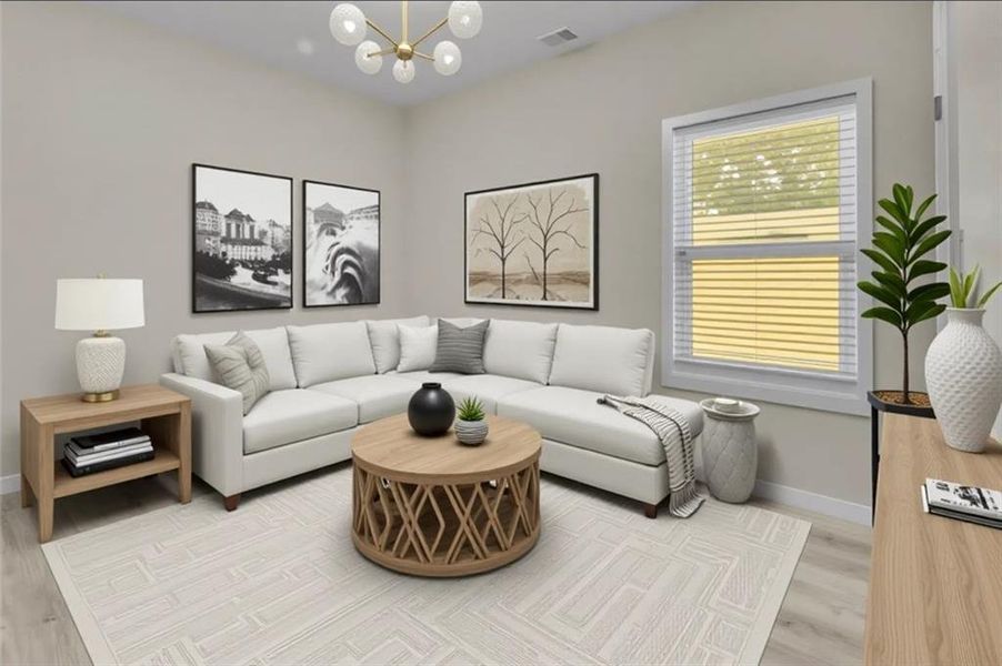Furnished interior view inside a new home in , Stockbridge (Image 8).