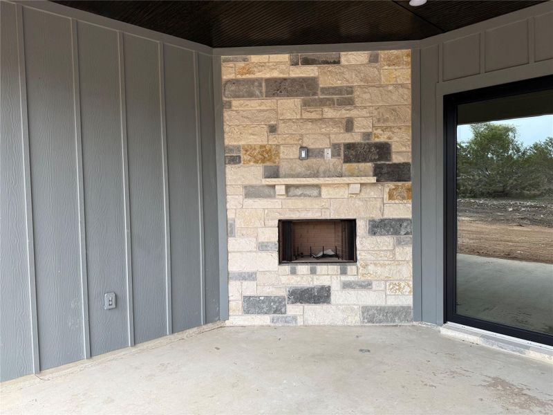 Wood burning outdoor fireplace Wood burning outdoor fireplace