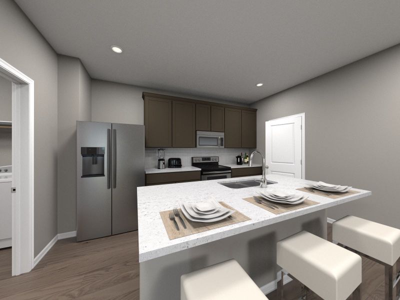 Furnished interior view inside a new home in Colony at Cole Springs - Arbor Collection, Buda (Image 3).