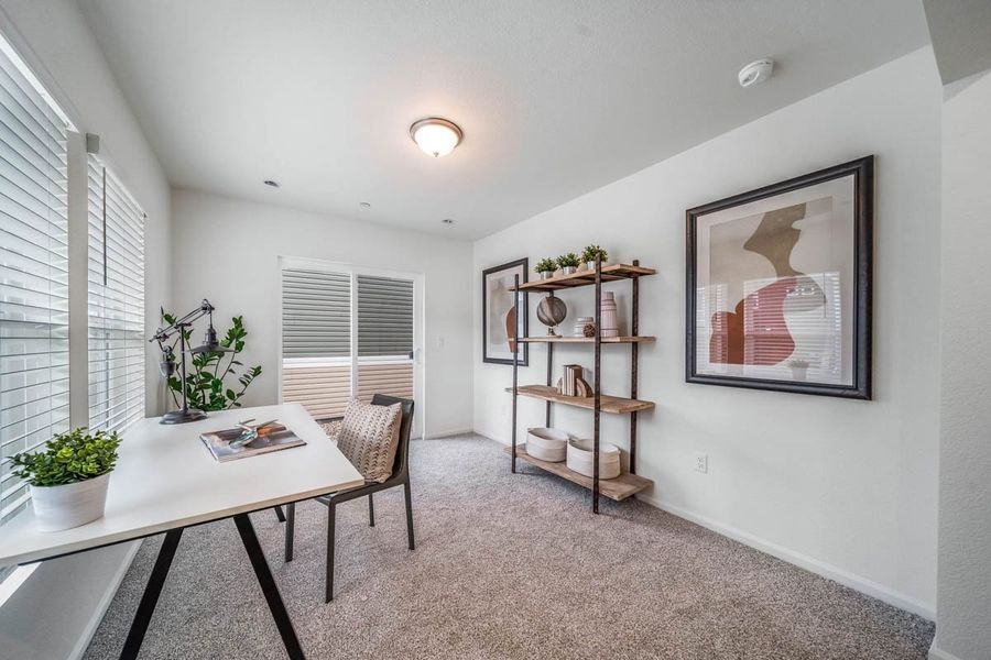 Furnished interior view inside a new home in Thompson River Ranch, Johnstown (Image 13).
